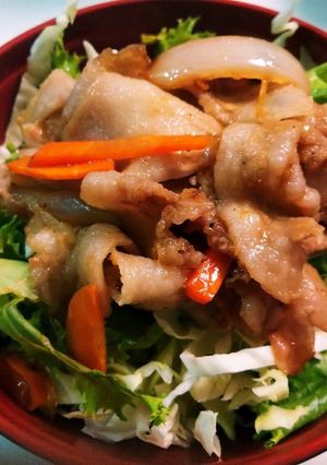 豚コマ焼肉丼-レシピのメイン写真