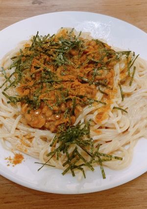 超簡単　ツナマヨ納豆カレーパスタ-レシピのメイン写真