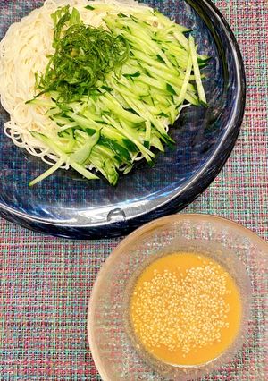 あっつい！ピーナツだれのきゅうりそうめん-レシピのメイン写真