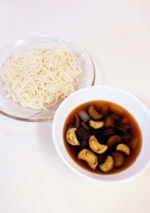 茄子と玉ねぎのつけ素麺-レシピのメイン写真