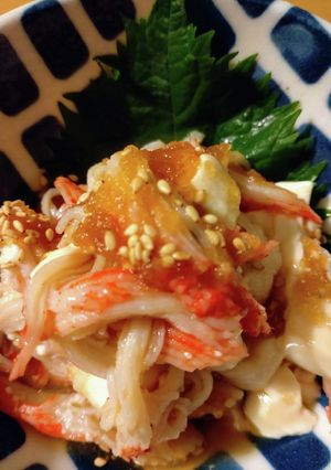 とろっと♪かにかまと豆腐のポン酢がけ☆-レシピのメイン写真