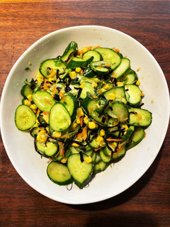 お化け胡瓜と野菜の塩昆布和え-レシピのメイン写真