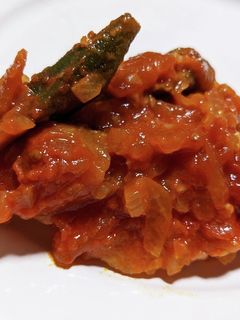 シイラとおくらのトマト煮-レシピのメイン写真