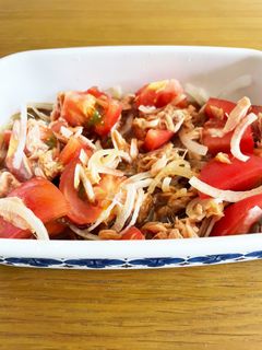 超簡単!ツナトマトの麺つゆマリネ-レシピのメイン写真