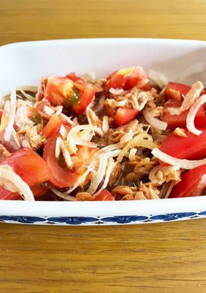 超簡単！ツナトマトの麺つゆマリネ-レシピのメイン写真