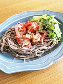 ツナトマトマリネの冷やし蕎麦-レシピのメイン写真