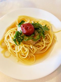 夏バテに!大葉おろしと梅の冷製パスタ-レシピのメイン写真