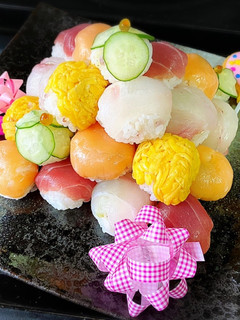 クエ(モロコ) 手毬寿司ケーキ-レシピのメイン写真