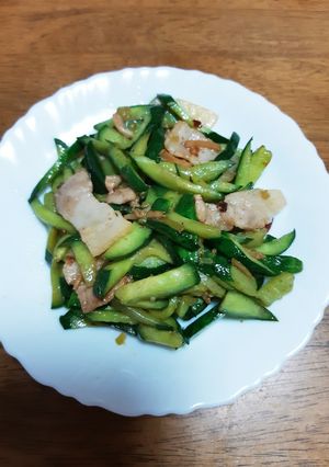 きゅうりと豚肉の炒め物-レシピのメイン写真