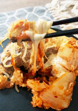 ホットサンドでビビンパ　キャンプ飯-レシピのメイン写真