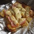 失敗パン救済!揚げ焼きハムチーズトースト