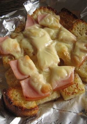 失敗パン救済!揚げ焼きハムチーズトースト-レシピのメイン写真