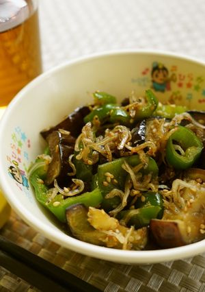 なすとじゃこの甘辛煮☆枚方市給食-レシピのメイン写真