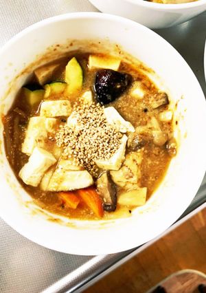 肉無豆腐茄子椎茸簡単ビビン麺味八宝菜風-レシピのメイン写真