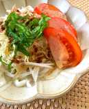 ヘルシー♪ こんにゃく麺のサラダうどん