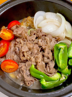 トマトピーマンすき焼き風-レシピのメイン写真