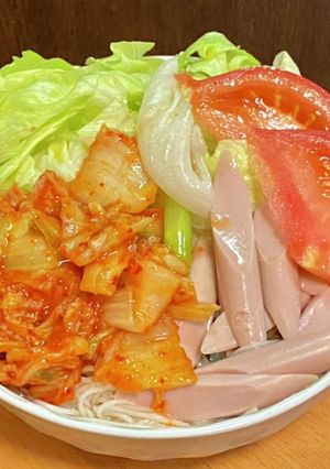 具沢山・キムチぶっかけ素麺-レシピのメイン写真