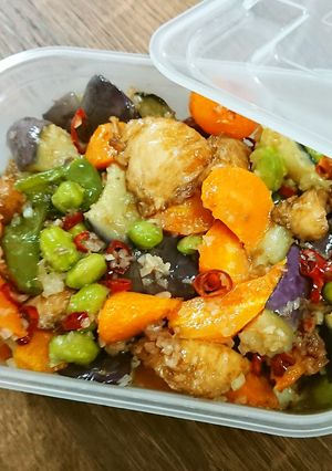 鶏ささみと揚げ茄子のアレ-レシピのメイン写真