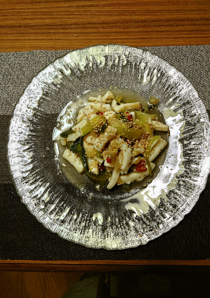 ヨウサマの減塩イカ＆青梗菜の搾菜味酢の物-レシピのメイン写真