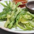 衣が剥がれにくい!細切りピーマンの天ぷら