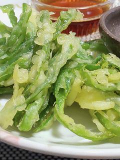 衣が剥がれにくい!細切りピーマンの天ぷら-レシピのメイン写真