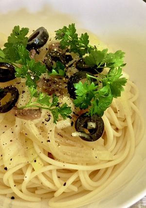 オニオンスライスとアンチョビの冷製パスタ-レシピのメイン写真