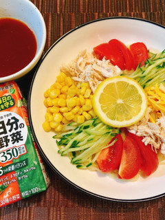 野菜ジュースでアレンジ☆減塩☆冷やし中華-レシピのメイン写真