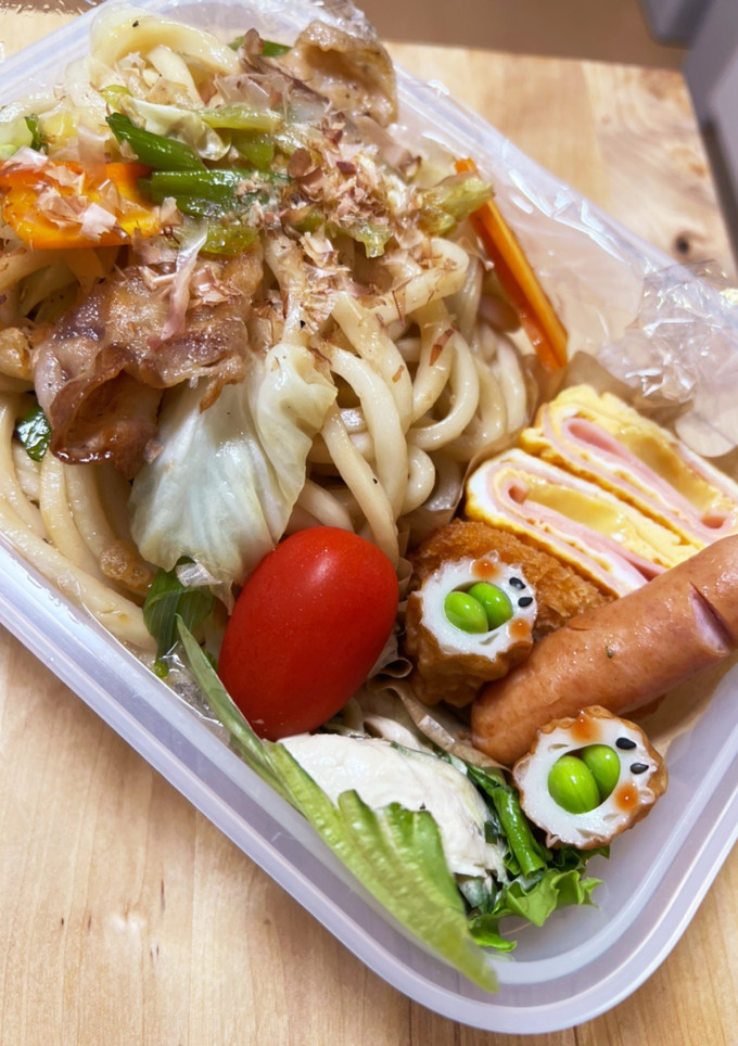 和風だしが美味しい☆焼きうどん弁当-レシピのメイン写真