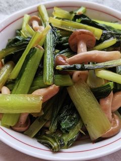 小松菜としめじのポン酢炒め-レシピのメイン写真