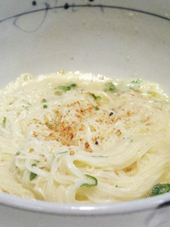にゅう麺の和風カルボナーラ-レシピのメイン写真