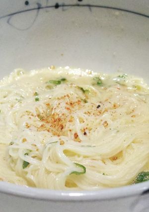 にゅう麺の和風カルボナーラ-レシピのメイン写真