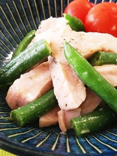 サラダチキンといんげんのごましゃぶ和え-レシピのメイン写真