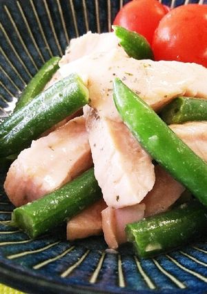 サラダチキンといんげんのごましゃぶ和え-レシピのメイン写真