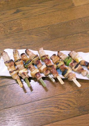 簡単！夏ビールに♪絶品串焼き豚ねぎま-レシピのメイン写真