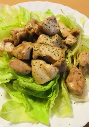 鶏むね肉のはちみつしょう油炒めのサラダ-レシピのメイン写真