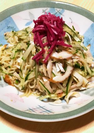 レンチンで♪冷やし中華風和えそば-レシピのメイン写真