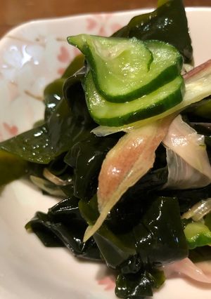 ガリ入り☆きゅうりとわかめの酢の物-レシピのメイン写真