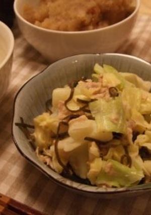 レンジで簡単副菜♪キャベツの和風ツナ和え-レシピのメイン写真