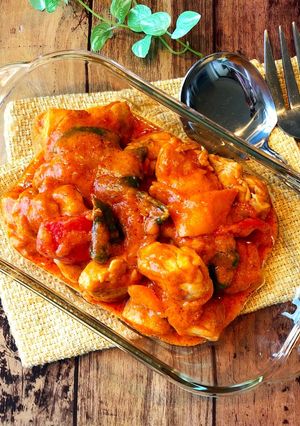 チキンのチーズトマト煮込み-レシピのメイン写真