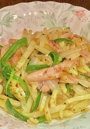 魚肉ソーセージでジャーマンポテト風-レシピのメイン写真