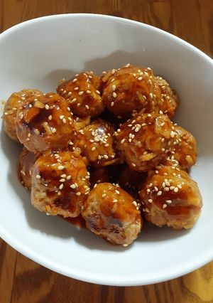 ミネラル豊富根菜の揚げない甘酢あん肉団子-レシピのメイン写真