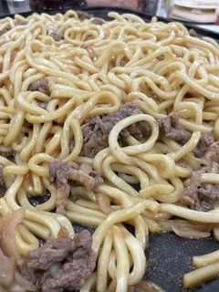 ホットプレートで!すき焼き風焼きうどん♬-レシピのメイン写真