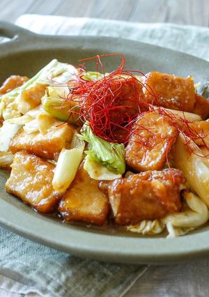甜麺醤なしで！甘辛厚揚げ回鍋肉-レシピのメイン写真