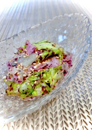 ☆レタスとセロリの爽やかゆかり和え〜♪-レシピのメイン写真