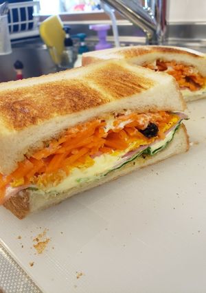 お野菜たっぷりボリュームホットサンド-レシピのメイン写真