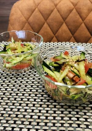 切って和えるだけ胡瓜とトマト塩昆布サラダ-レシピのメイン写真