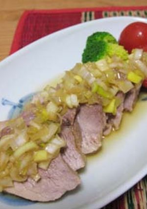 【圧力鍋】煮豚の葱ソース-レシピのメイン写真