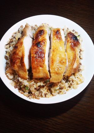簡単☆チキン添え麻辣チャーハン-レシピのメイン写真