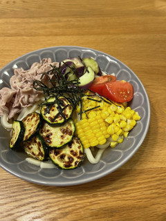 夏野菜のぶっかけうどん-レシピのメイン写真