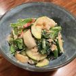 ほうれん草とズッキーニとちくわのごまマヨ
